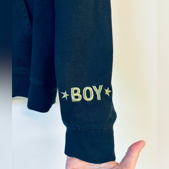 Boy London Gold Embroidered Eagle Black Hoodie Medium - Picture 4 of 10